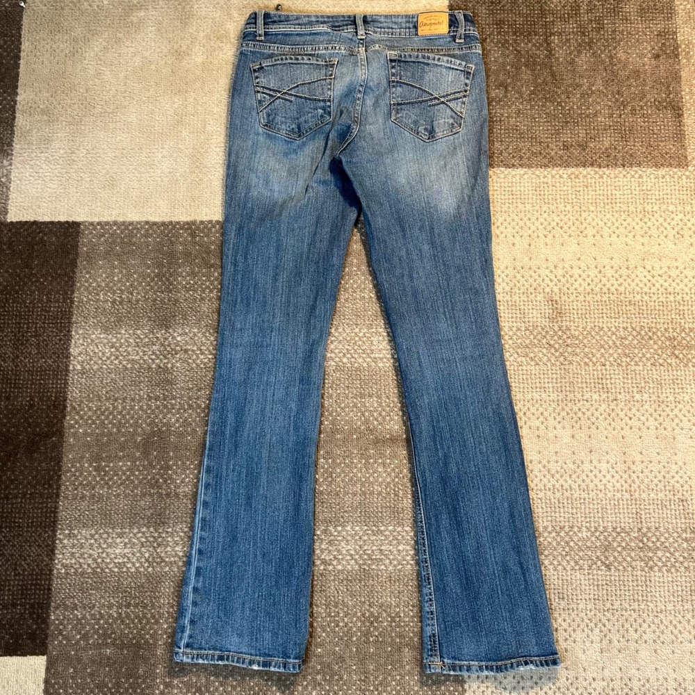 Aeropostale Chelsea Boot Jeans Womens Blue Low Rise Denim Size 4 Reg Boho - Picture 4 of 9